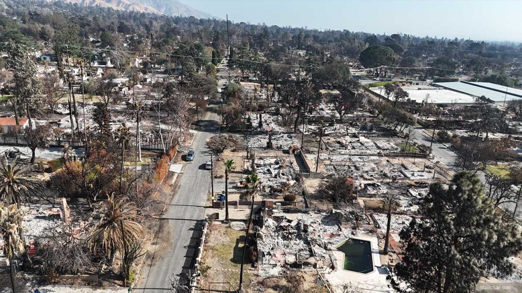 Eaton Fire Aftermath Drone Footage