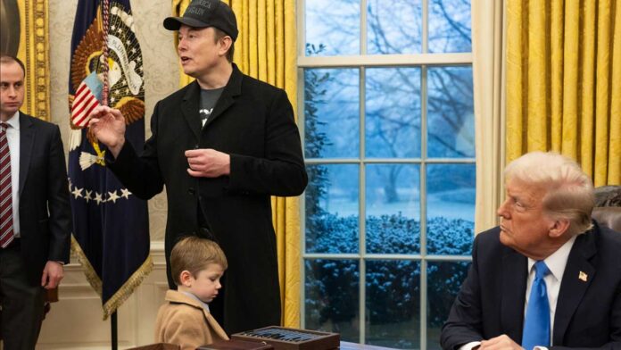 Trump and Musk at the White House